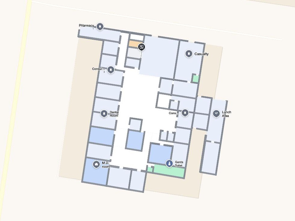 A Waylocate ground floor plan of Regal Hospitals